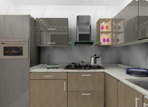 L-Shaped-Modular-Kitchen-Design-by-Ideas-Kitchens in Delhi India